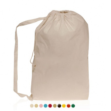 Heavy Duty Printing Foldable Washing Cotton Hotel Laundry Bag Canvas Drawstring Travel Laundry Bag